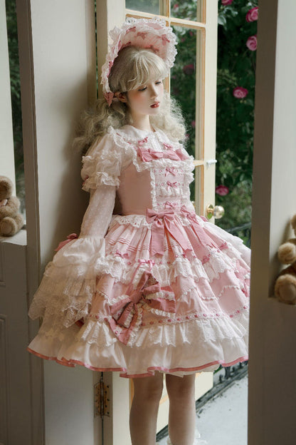 [Pre-order product] Lily's Tea Party Antique Lolita Dress Complete