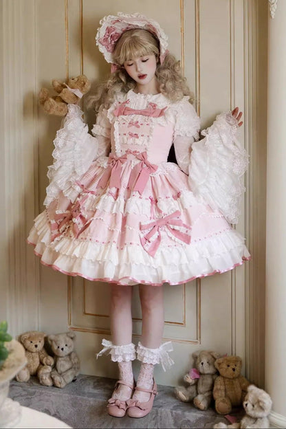 [Pre-order product] Lily's Tea Party Antique Lolita Dress Complete