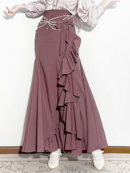 【12月23日予約締切】トワイライトレインロマンティックフリルマーメイドスカート
