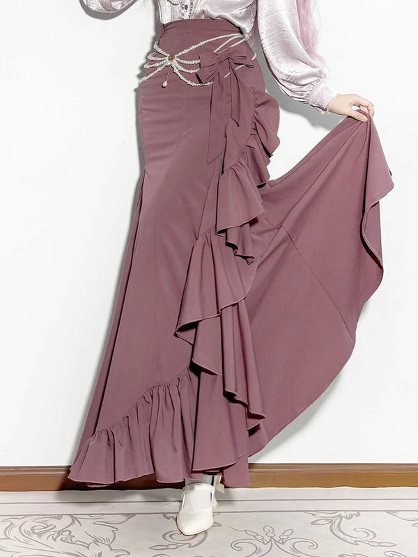 【12月23日予約締切】トワイライトレインロマンティックフリルマーメイドスカート