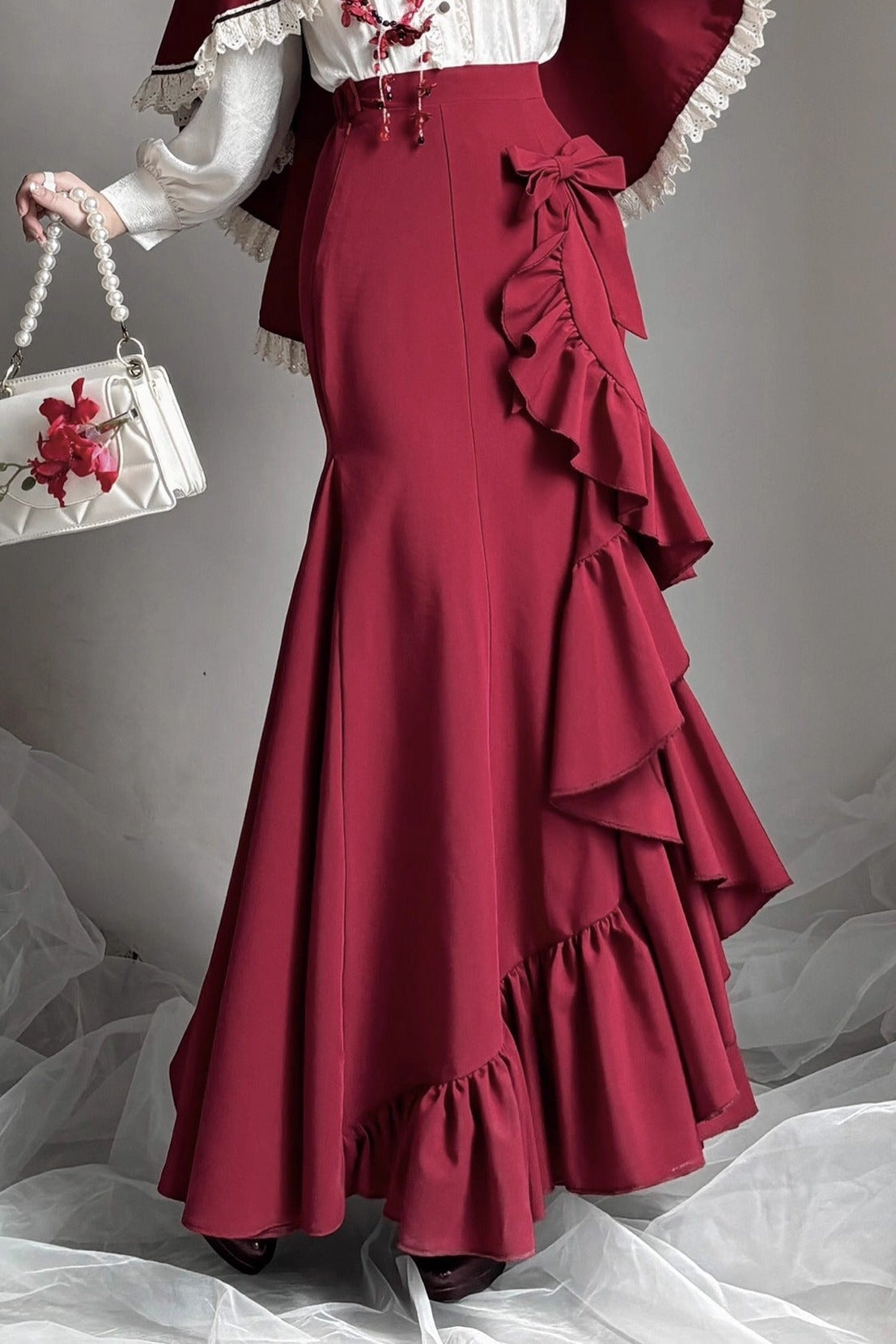 【12月23日予約締切】トワイライトレインロマンティックフリルマーメイドスカート