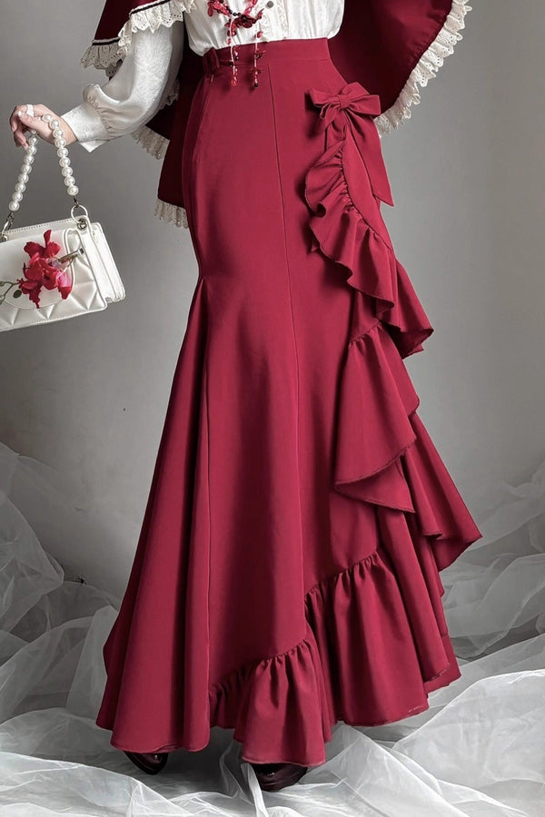 【12月23日予約締切】トワイライトレインロマンティックフリルマーメイドスカート