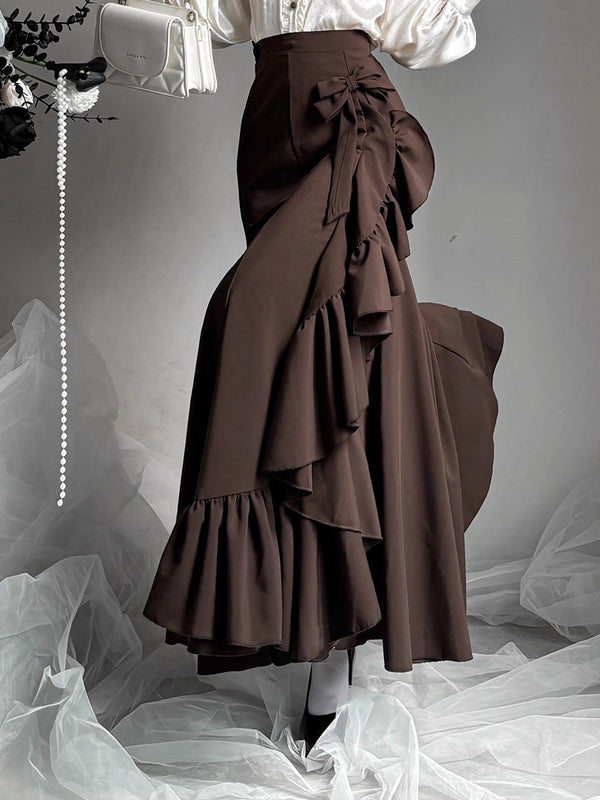 【12月23日予約締切】トワイライトレインロマンティックフリルマーメイドスカート