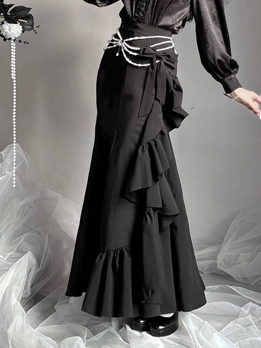 【12月23日予約締切】トワイライトレインロマンティックフリルマーメイドスカート