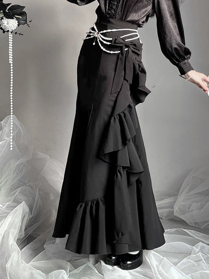 【12月23日予約締切】トワイライトレインロマンティックフリルマーメイドスカート