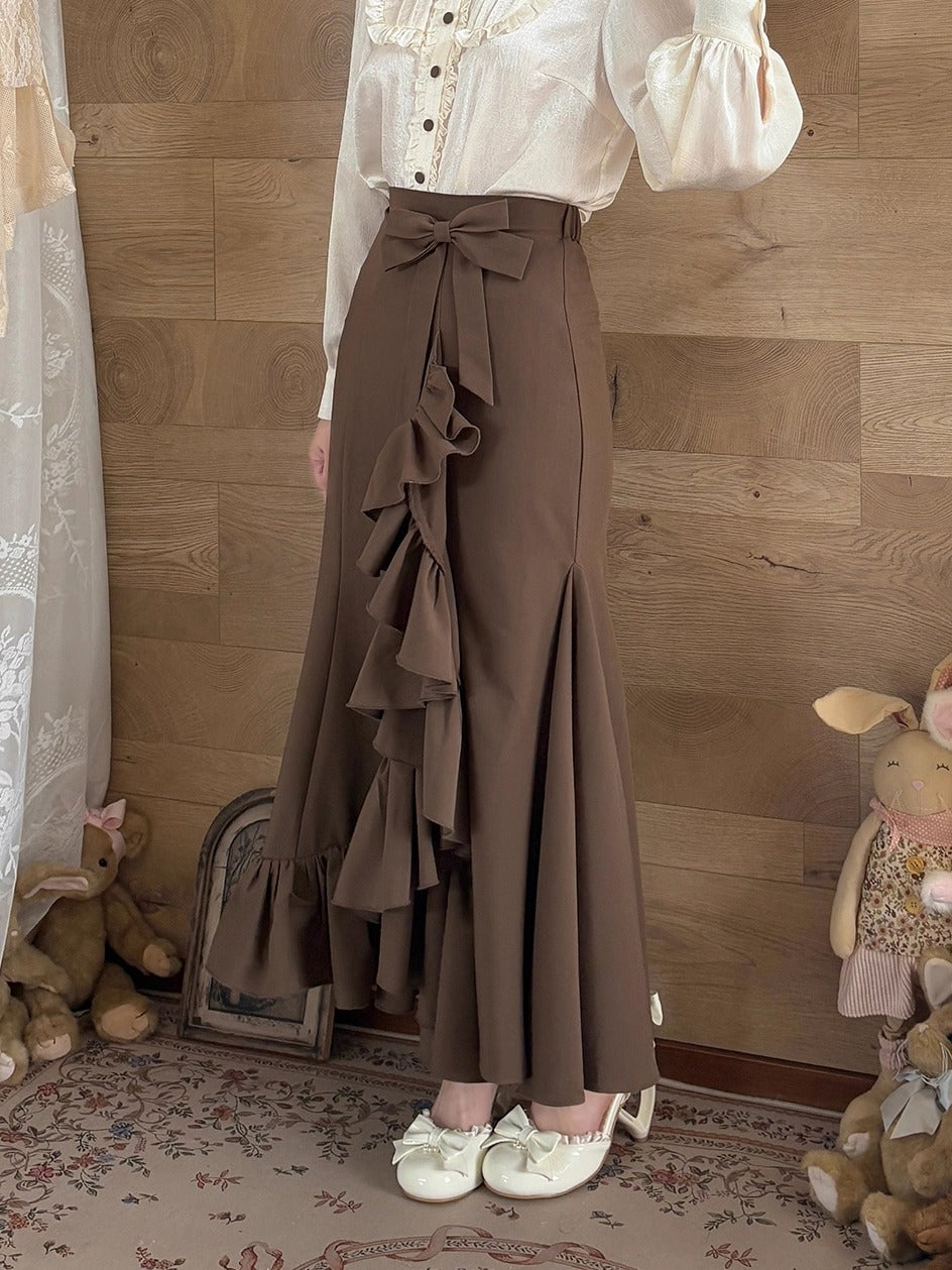 【12月23日予約締切】トワイライトレインロマンティックフリルマーメイドスカート