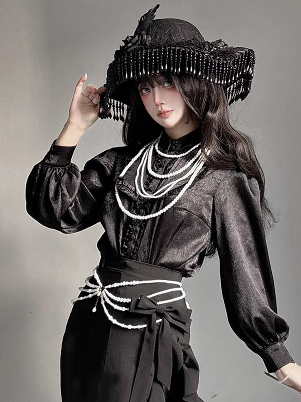 【12月23日予約締切】トワイライトレインロマンティックフリルシャツ