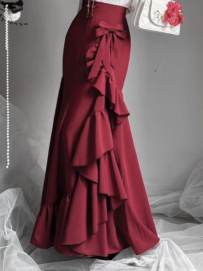 【12月23日予約締切】トワイライトレインロマンティックフリルマーメイドスカート