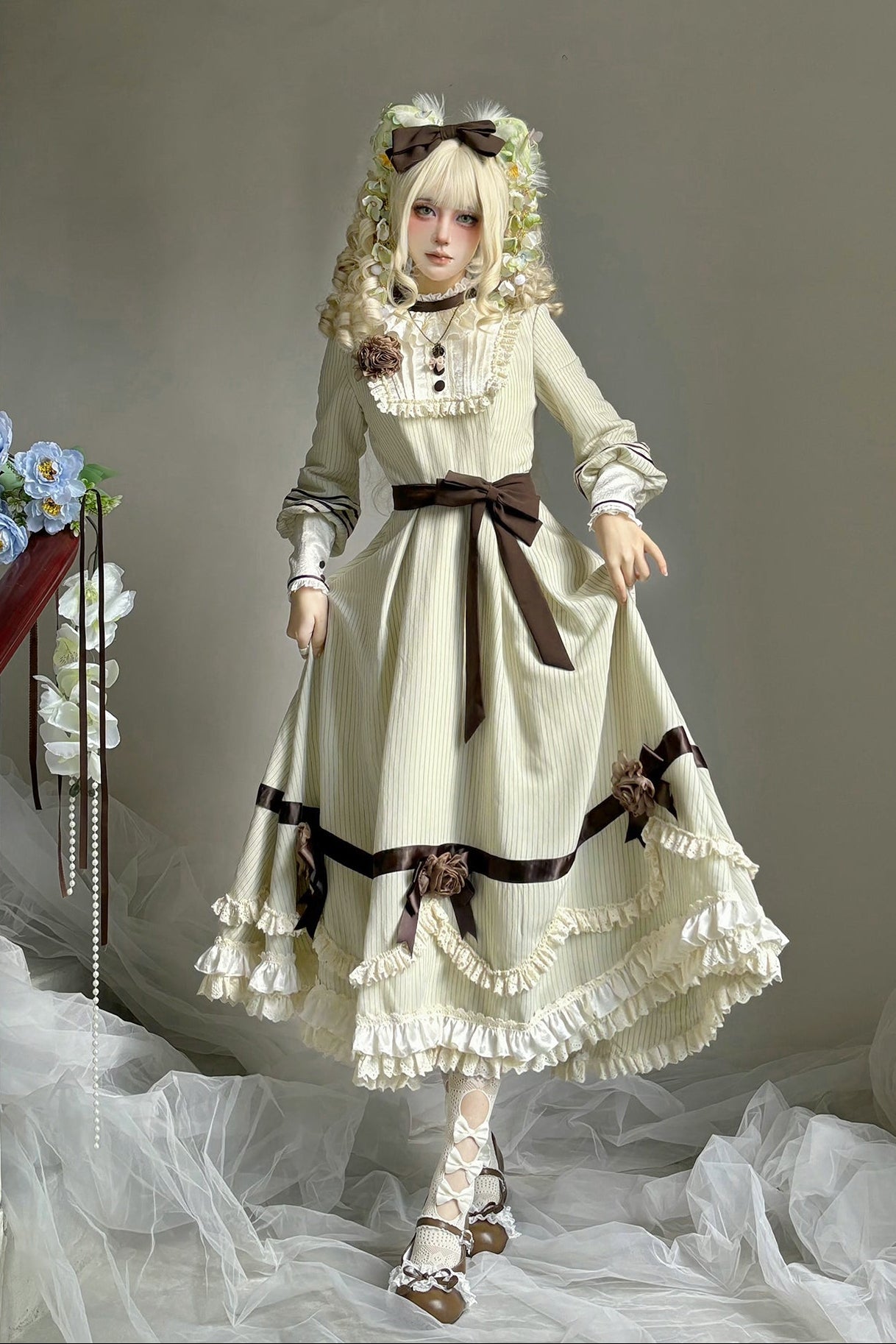 【12月23日予約締切】トワイライトレインフリルカラーロマンティックローズドレス