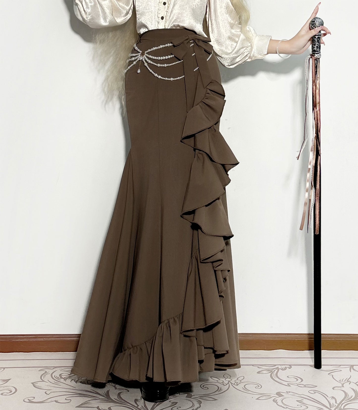 【12月23日予約締切】トワイライトレインロマンティックフリルマーメイドスカート