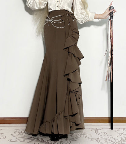 【12月23日予約締切】トワイライトレインロマンティックフリルマーメイドスカート