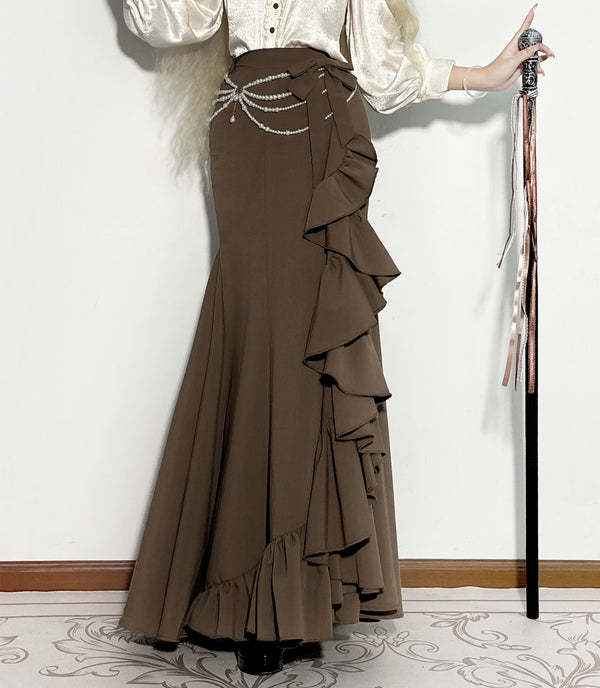 【12月23日予約締切】トワイライトレインロマンティックフリルマーメイドスカート