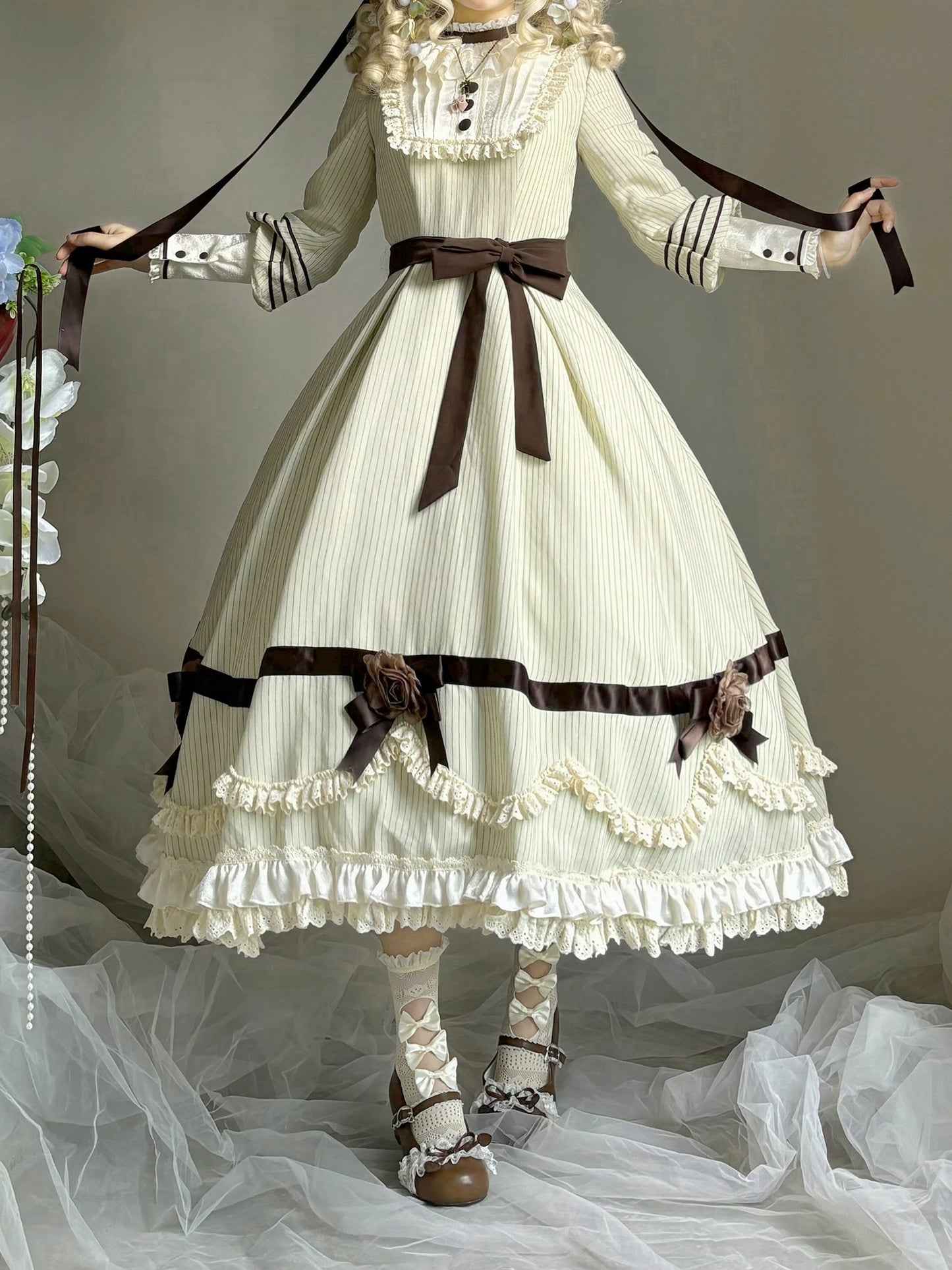 【12月23日予約締切】トワイライトレインフリルカラーロマンティックローズドレス