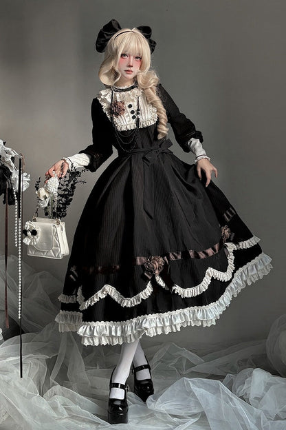 【12月23日予約締切】トワイライトレインフリルカラーロマンティックローズドレス