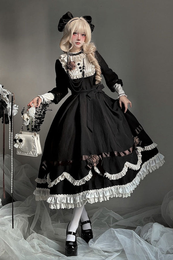 【12月23日予約締切】トワイライトレインフリルカラーロマンティックローズドレス