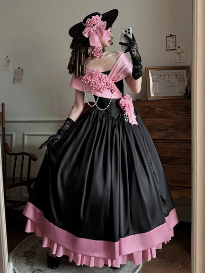 [Précommande jusqu'au 28 avril] Chapeau + accessoires de la série Princesse Rose Gothique Élégante