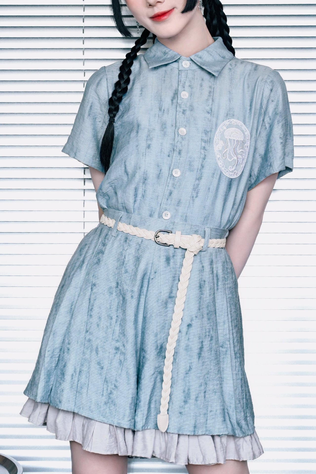 Chic White Long Belt