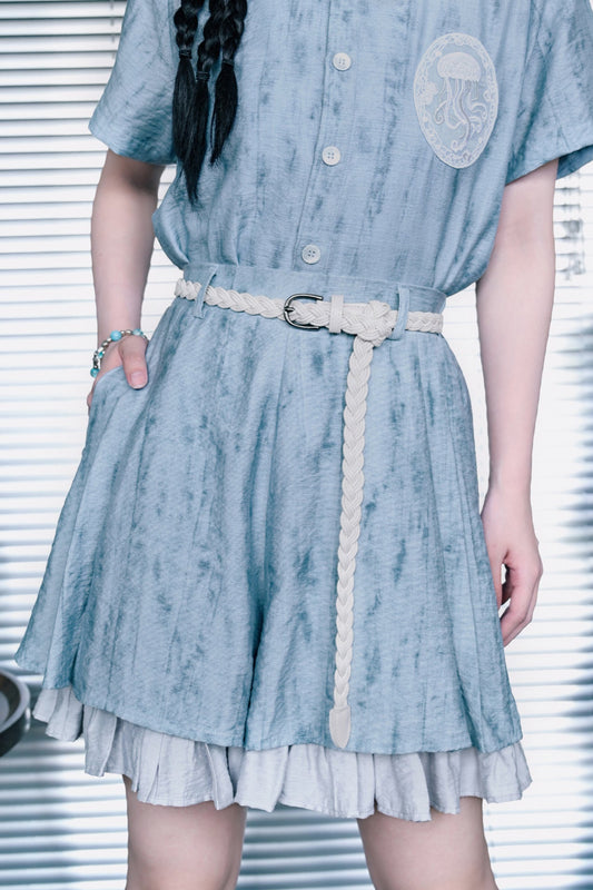 Chic White Long Belt