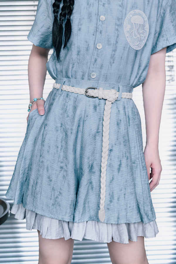 Chic White Long Belt