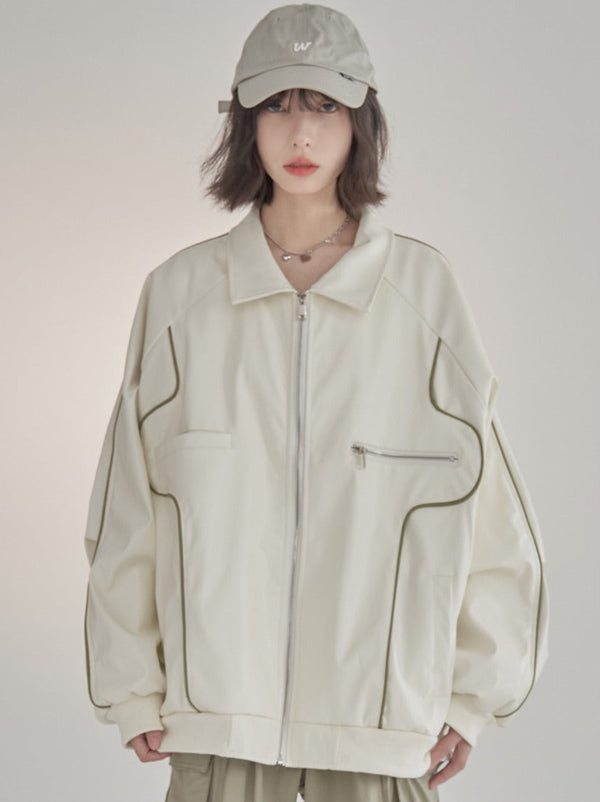 ルーズトップバイクウェアレザージャケット