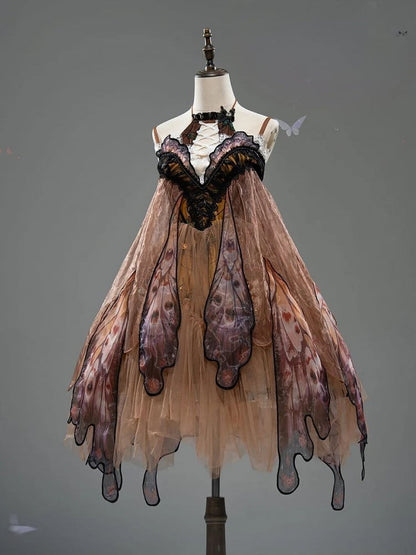 【12月16日予約締切】withered leaf butterfly2.0ゴシックロリータバタフライウイングドレスTypeA/B