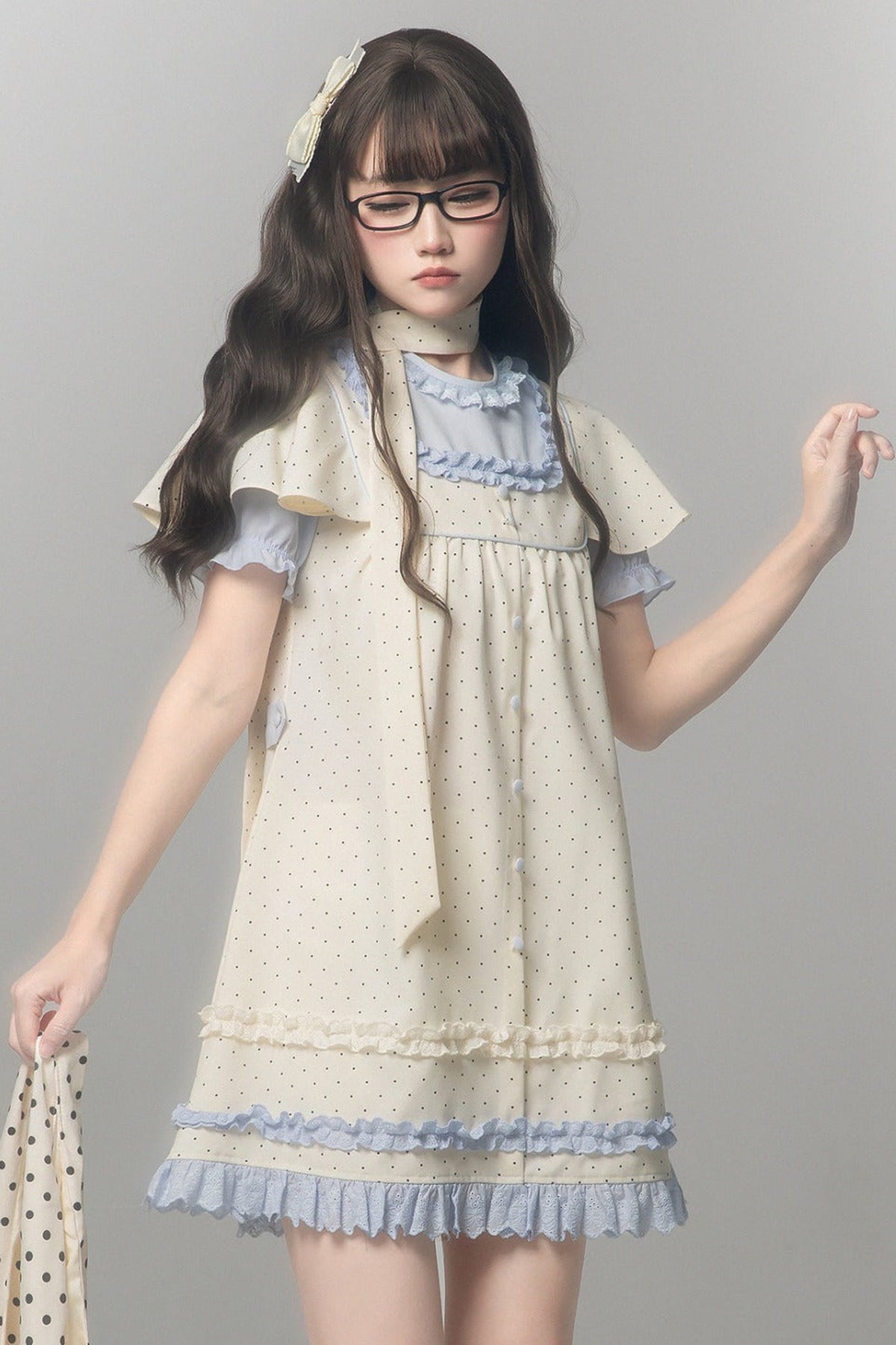 Aqua Polka Dot Dress