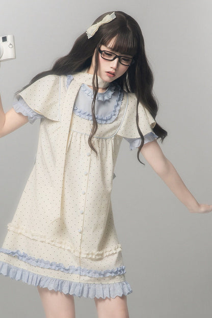 Aqua Polka Dot Dress