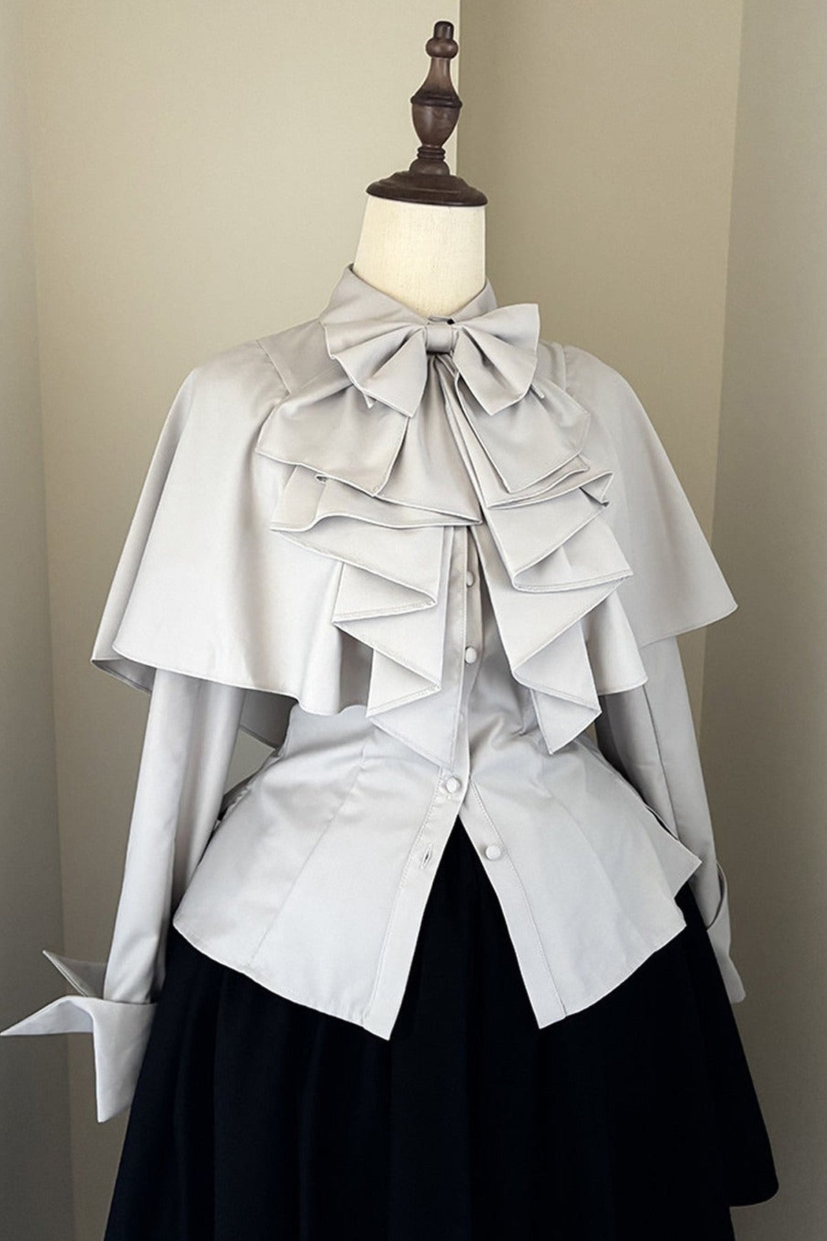 Gothic Long-Sleeved Shawl Shirt