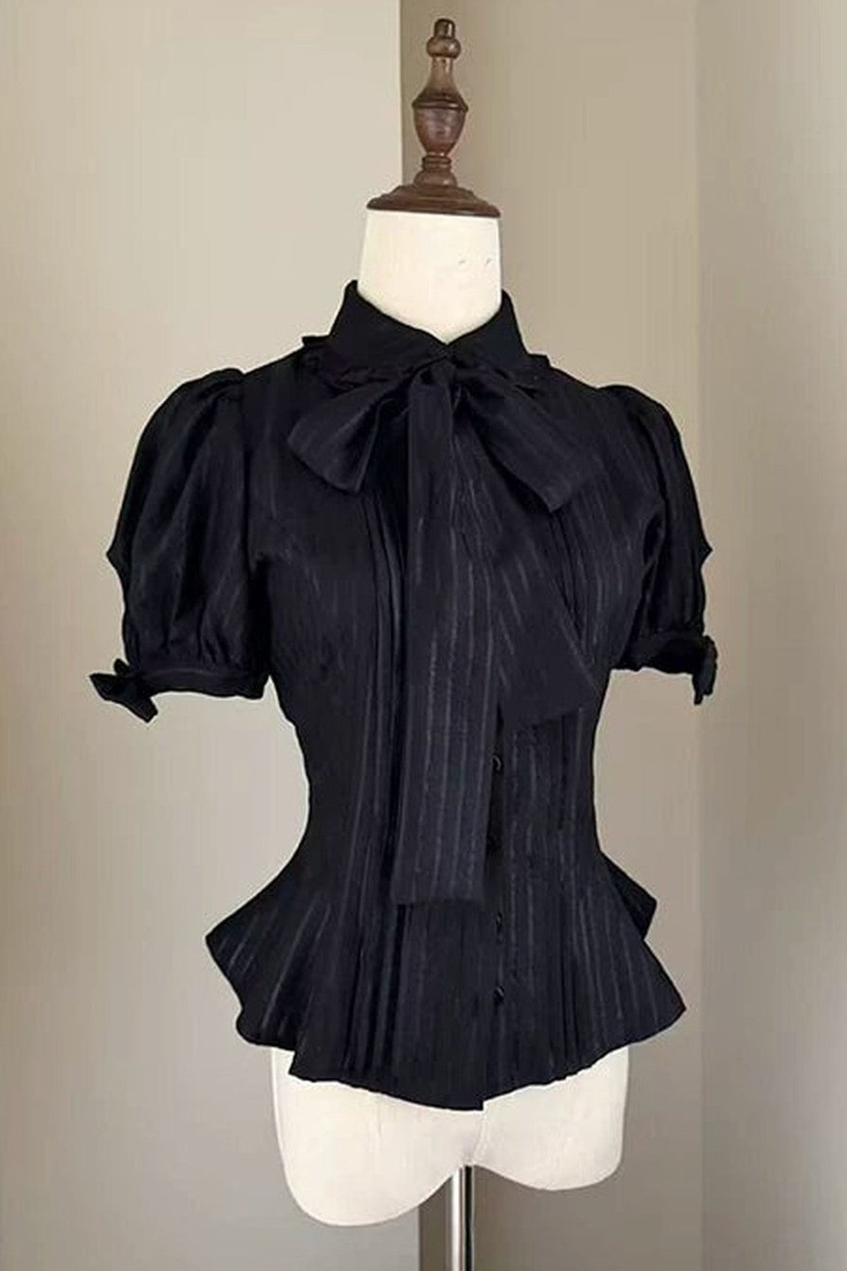 Bow Short Sleeve Blouse