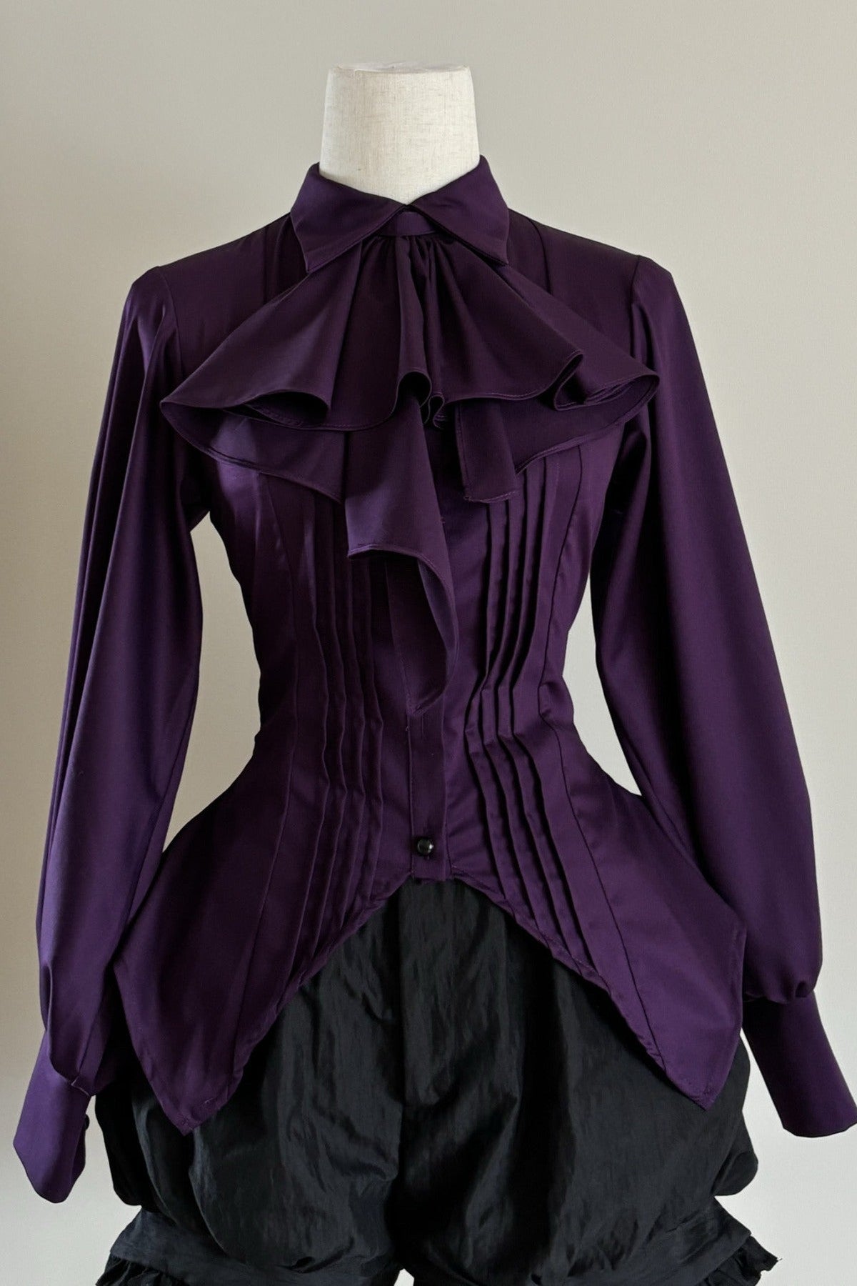 Gothic Ruffle Collar Long-Sleeved Shirt