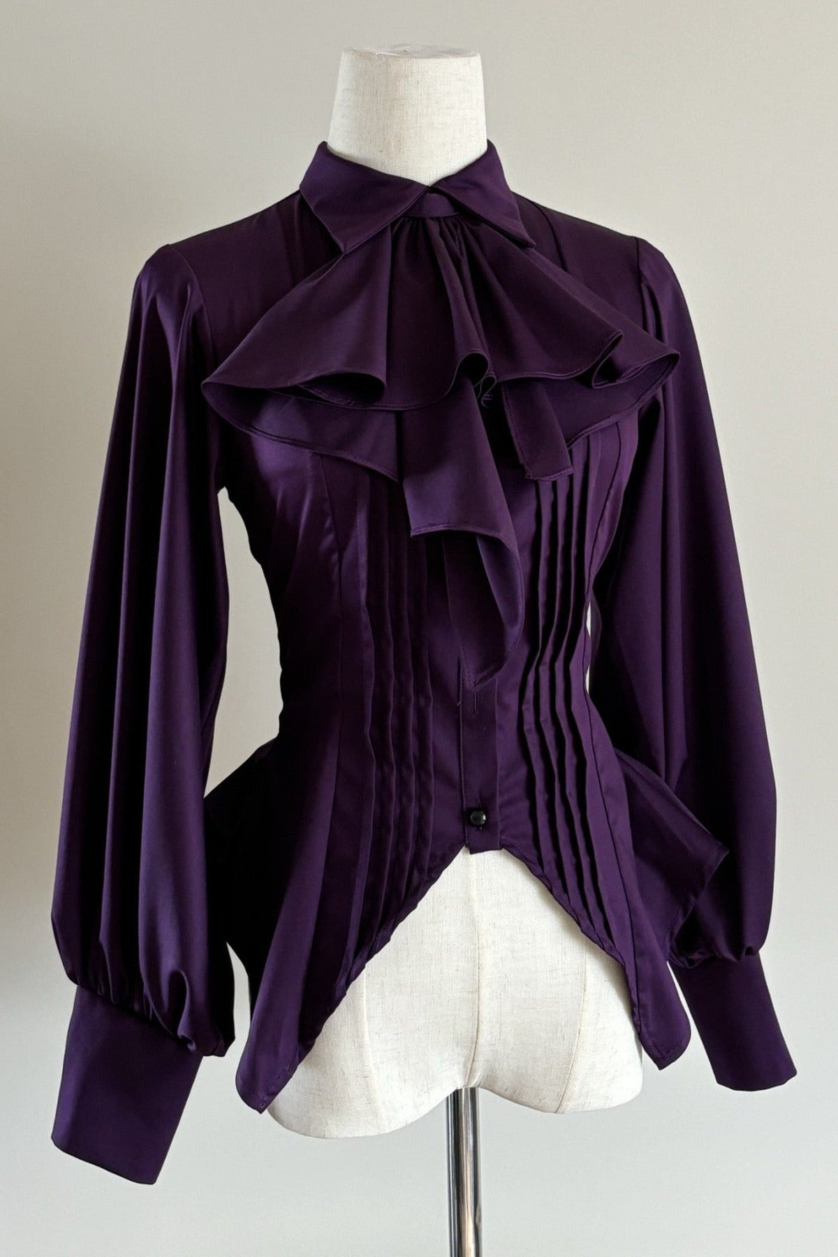 Gothic Ruffle Collar Long-Sleeved Shirt