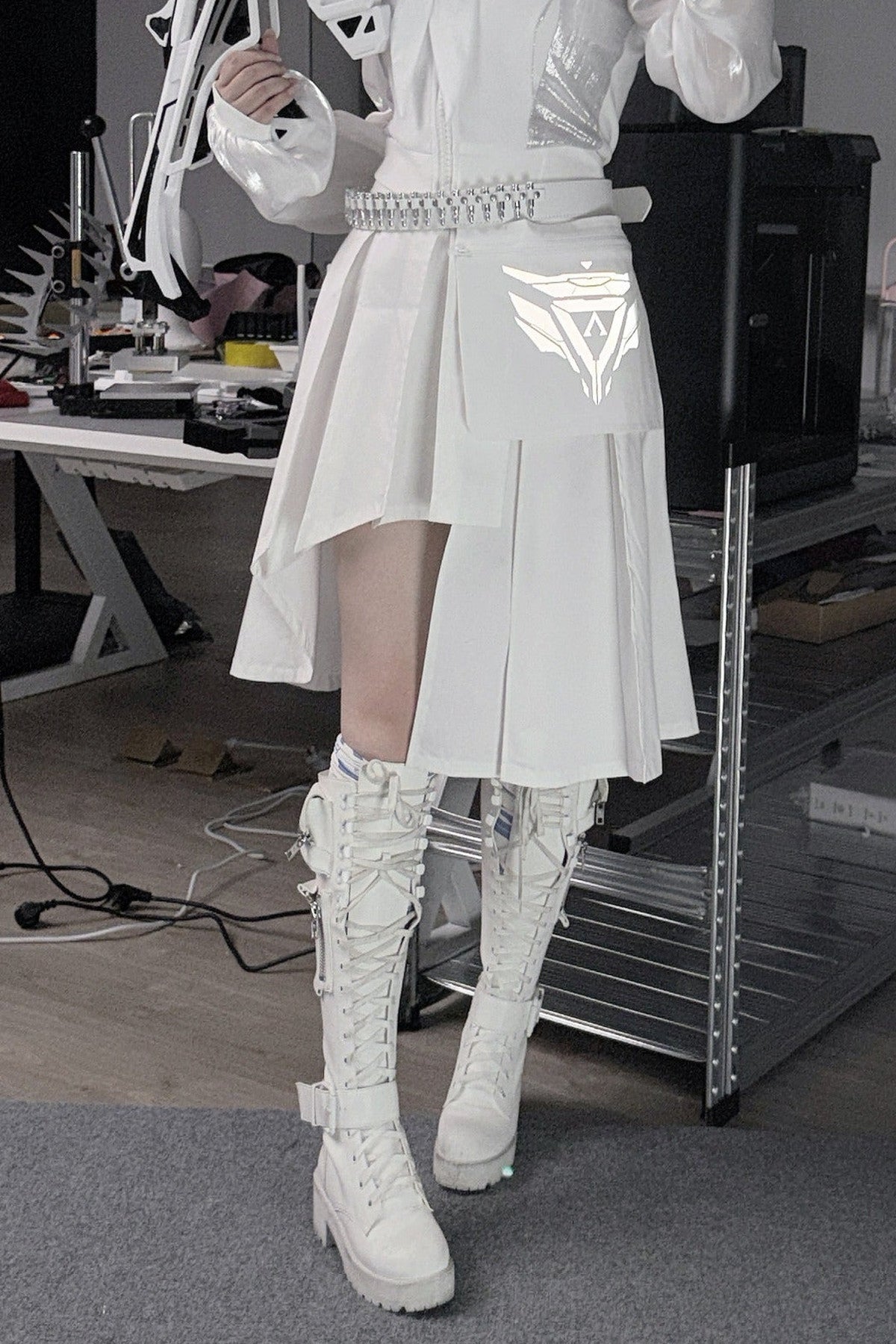 Reflektierender taktischer Faltenrock