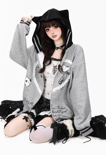 Cat Ear Lace Bow Jacket