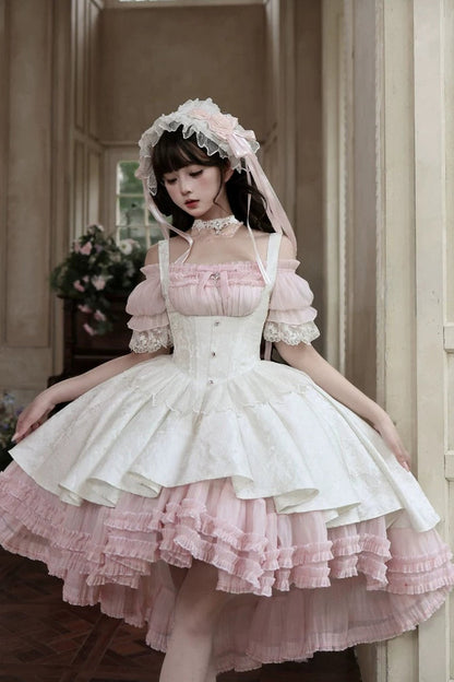 Mini-robe gothique élégante à roses