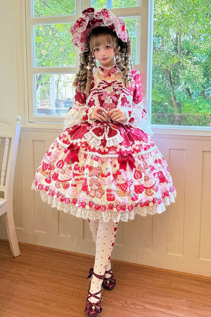 Berry Rabbit Bear Long Sleeve Dress