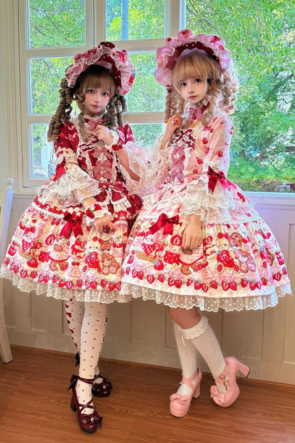 Berry Rabbit Bear Long Sleeve Dress