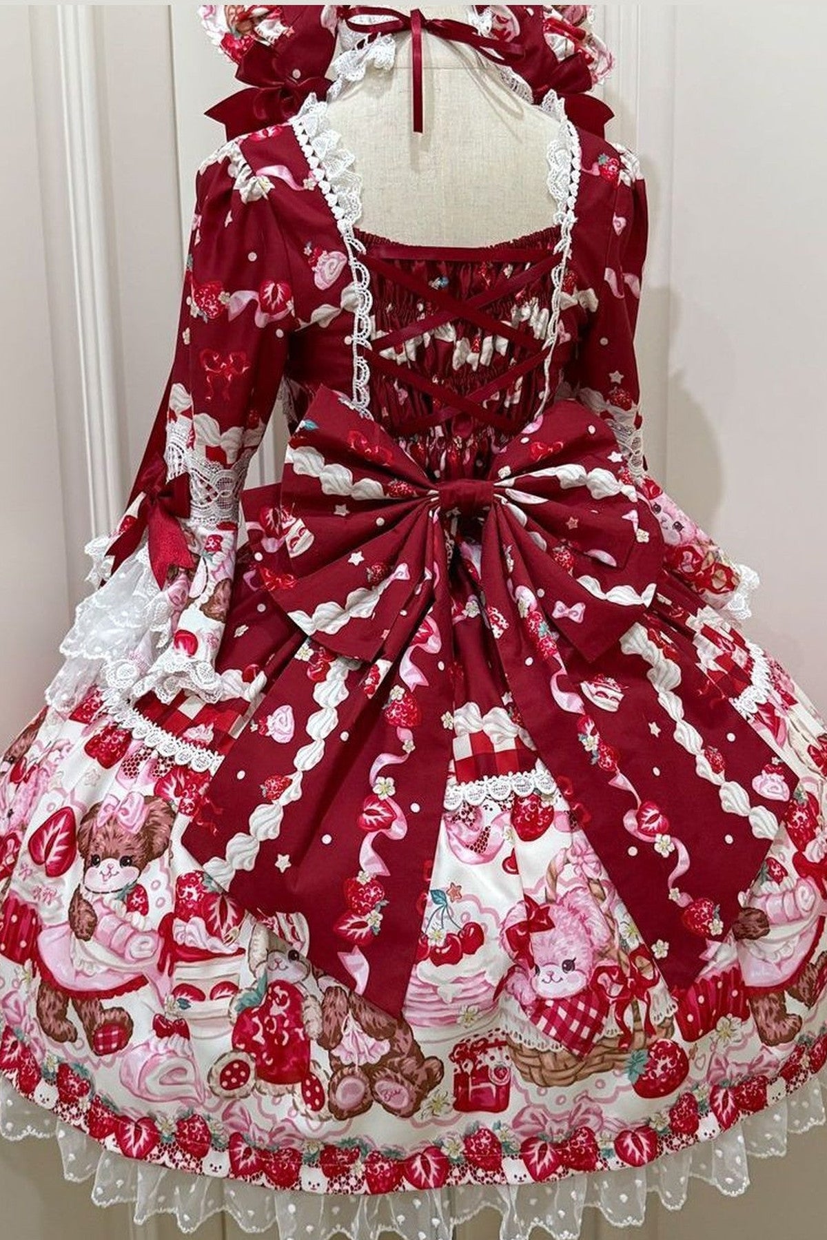 Berry Rabbit Bear Long Sleeve Dress