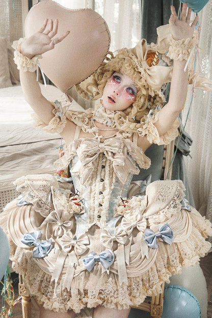 French Rococo Cake Corset Camisole With Accessory Set-Up