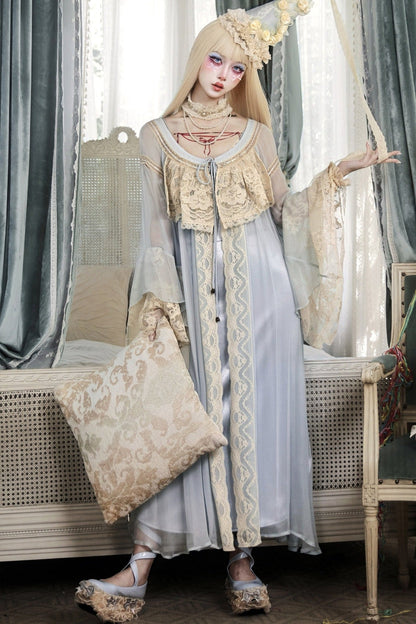 Baby Blue Lace Doll Cardigan