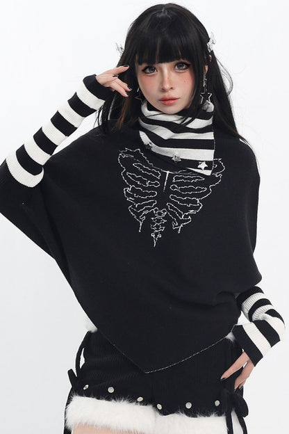 Dark Striped Turtleneck Knitwear