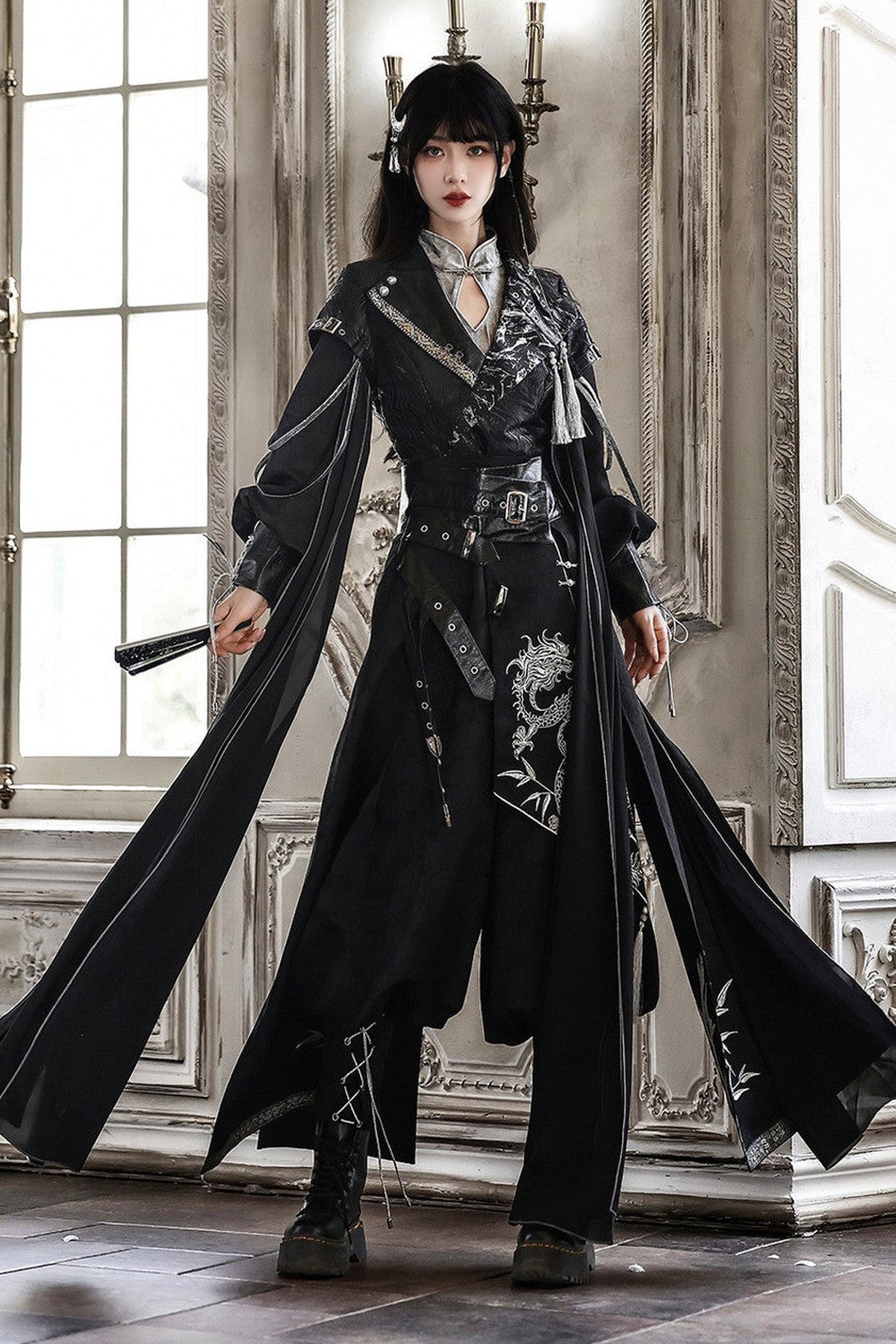 Dragon Improved Hanfu Top and Pants Set