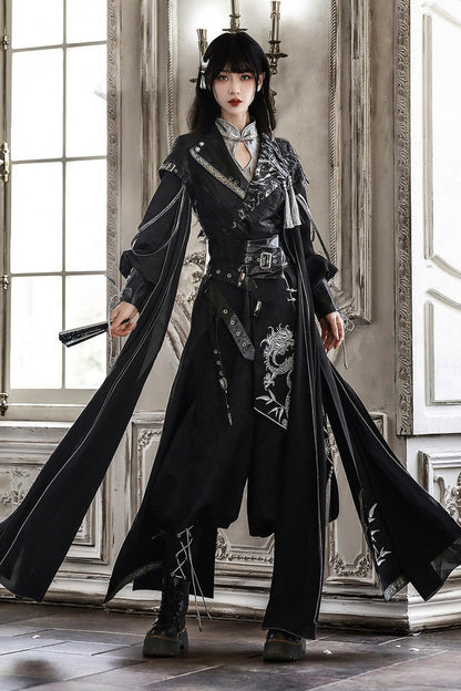Dragon Improved Hanfu Top and Pants Set