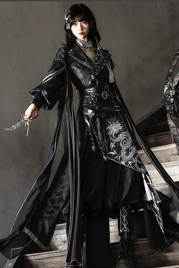 Dragon Improved Hanfu Top and Pants Set