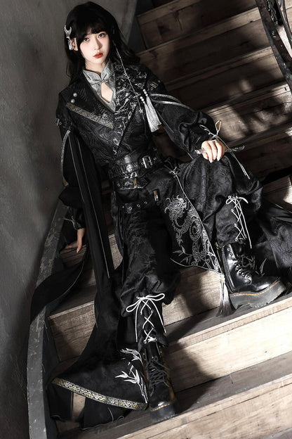 Dragon Improved Hanfu Top and Pants Set