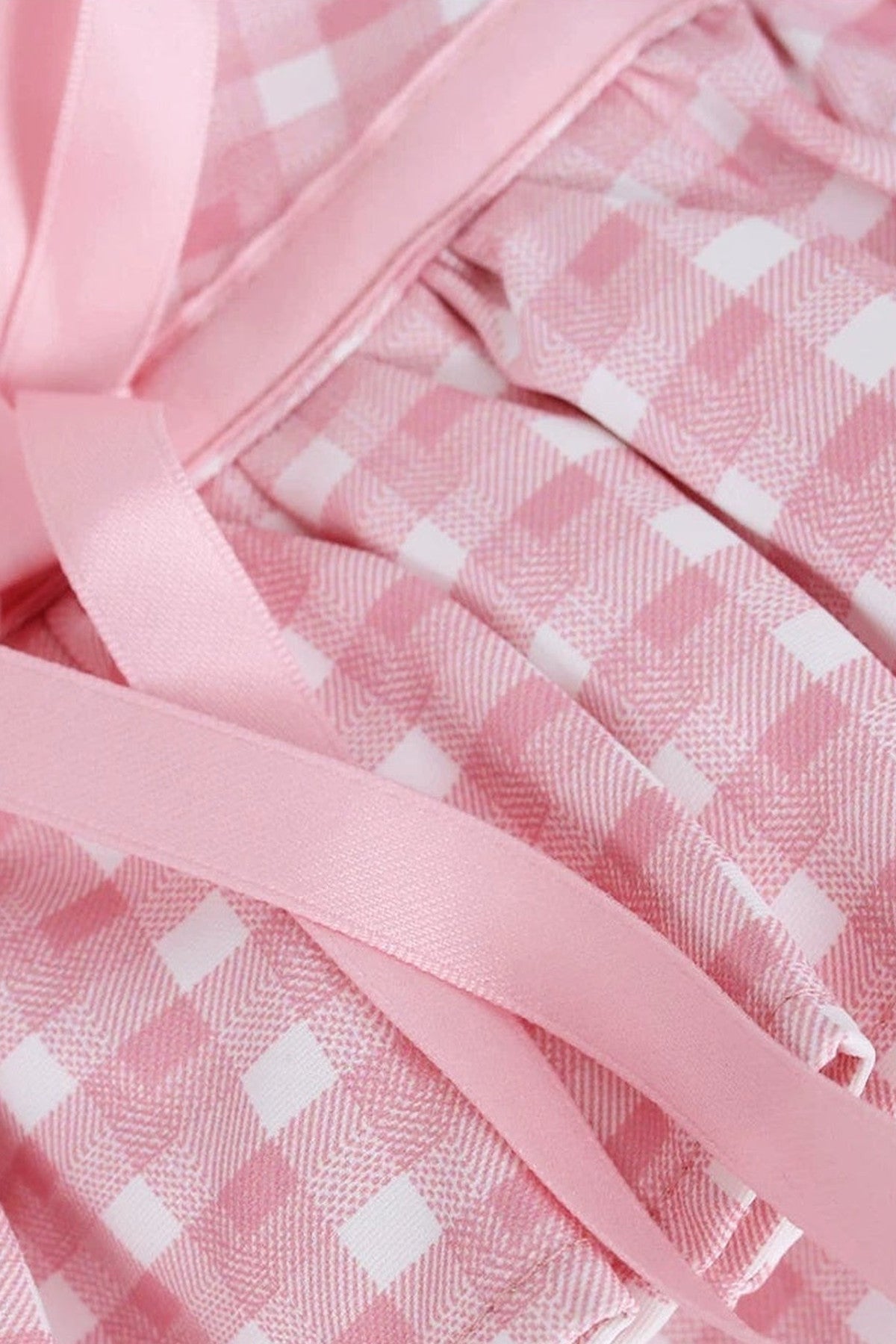 Rabbit Ear Jacket and Pink Plaid Cake Skirt Set-Up