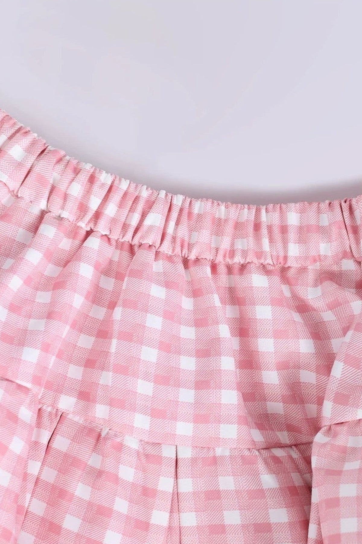 Rabbit Ear Jacket and Pink Plaid Cake Skirt Set-Up