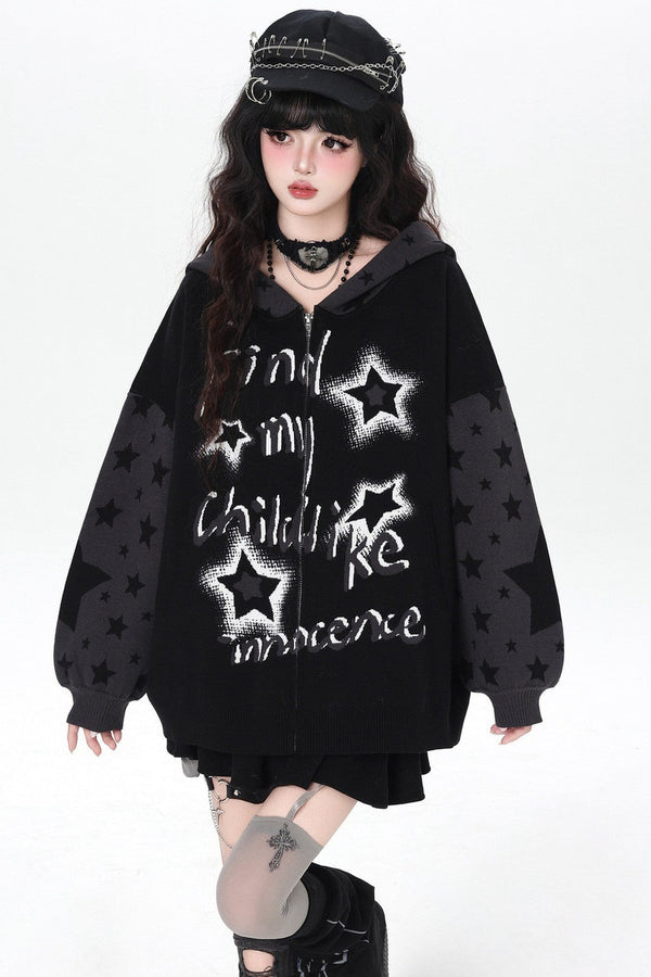 Night Stars Lantern Sleeve Cardigan