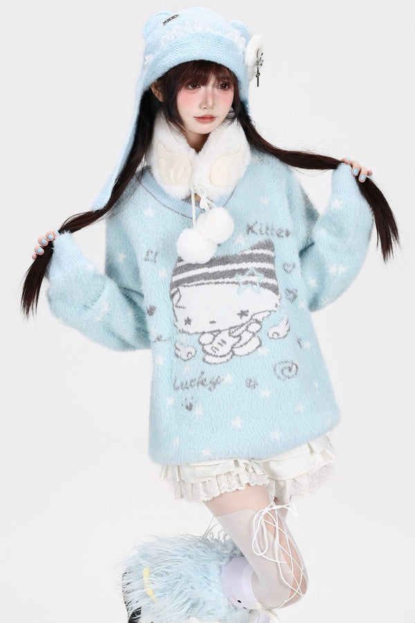 Cat Guitar Knit Sweater