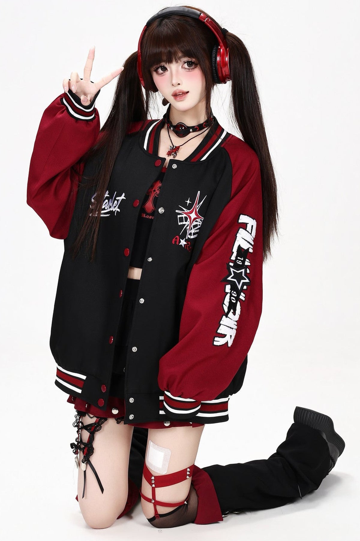 Retro Embroidered Varsity Jacket