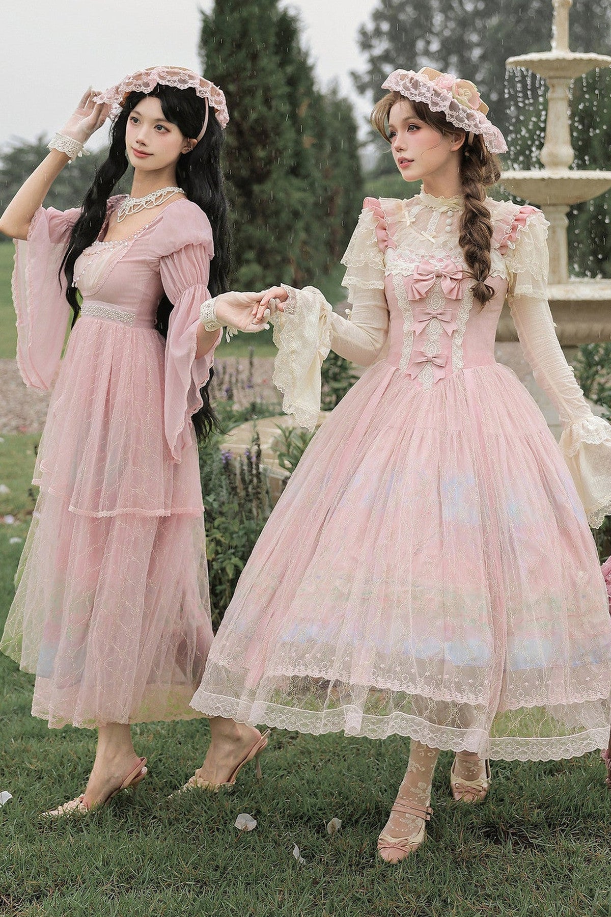 Ölgemälde-Lolita-JSK-Set mit hoher Taille